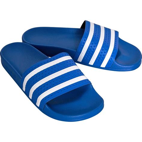 blauw witte adidas slippers|adidas slippers nl.